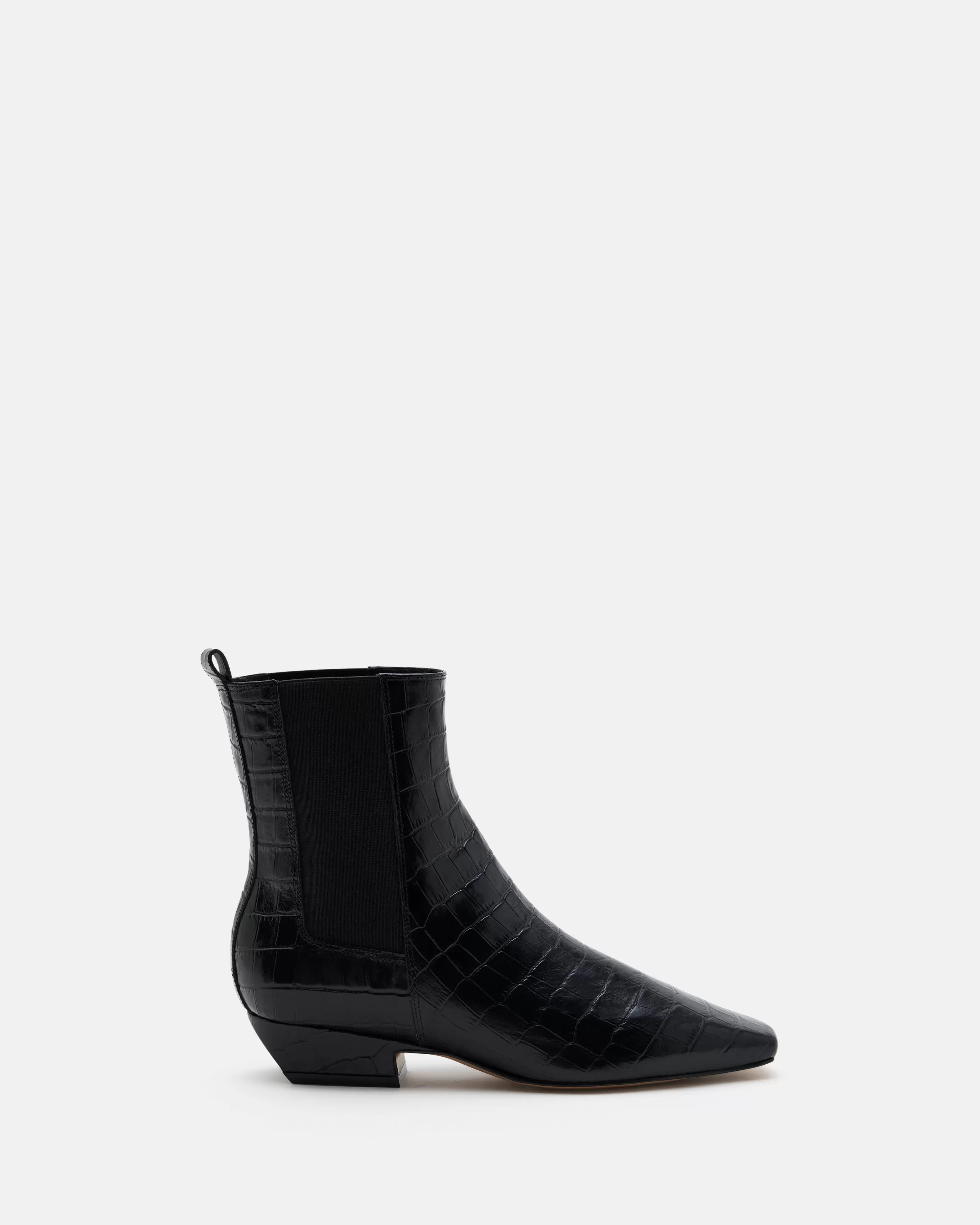 Minelli Western | Bottines & Boots<BOTTINES KEY/CROCO NOIR