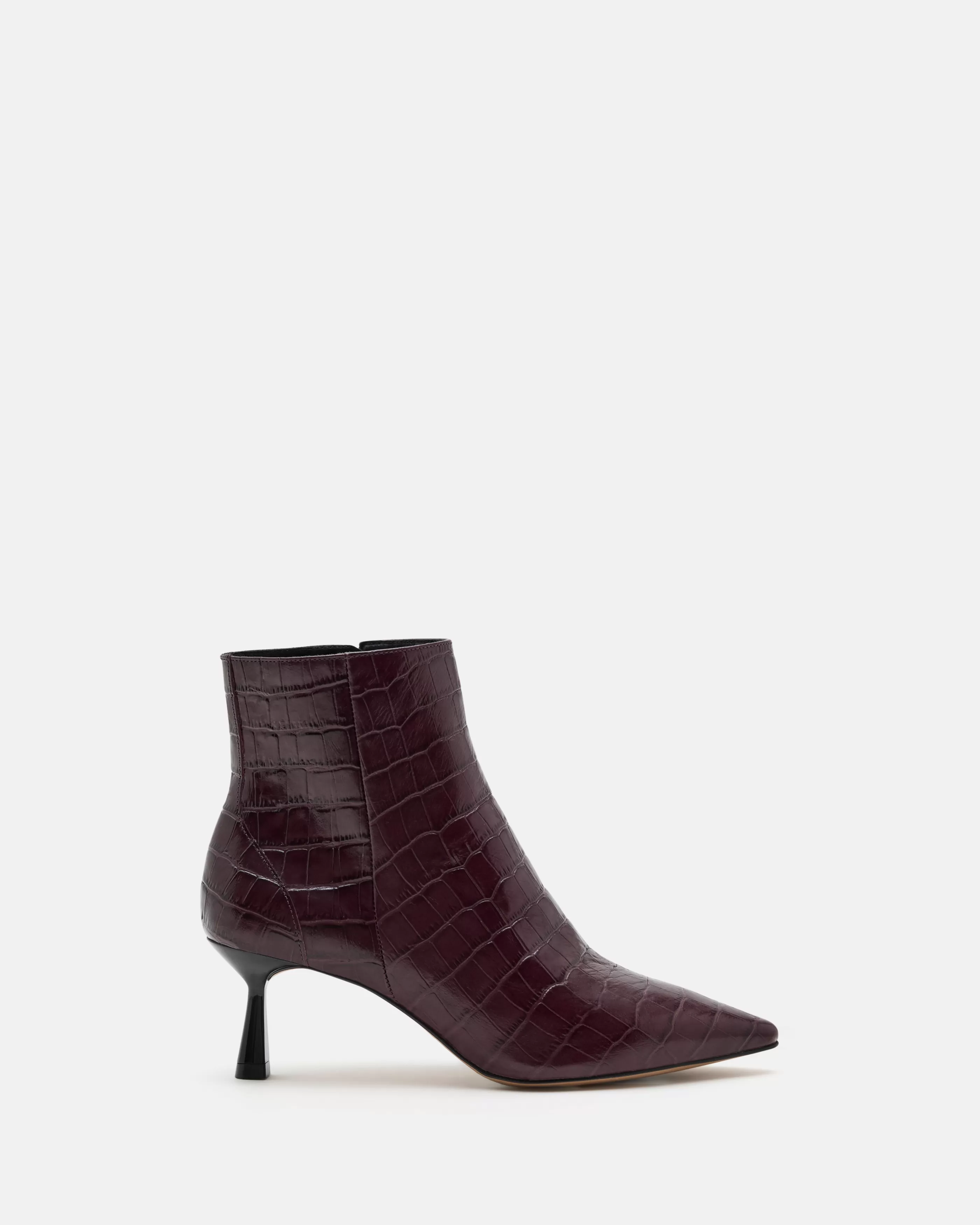 Minelli Deep Burgundy | Bottines & Boots<BOTTINES KOSHI/CROCO POURPRE