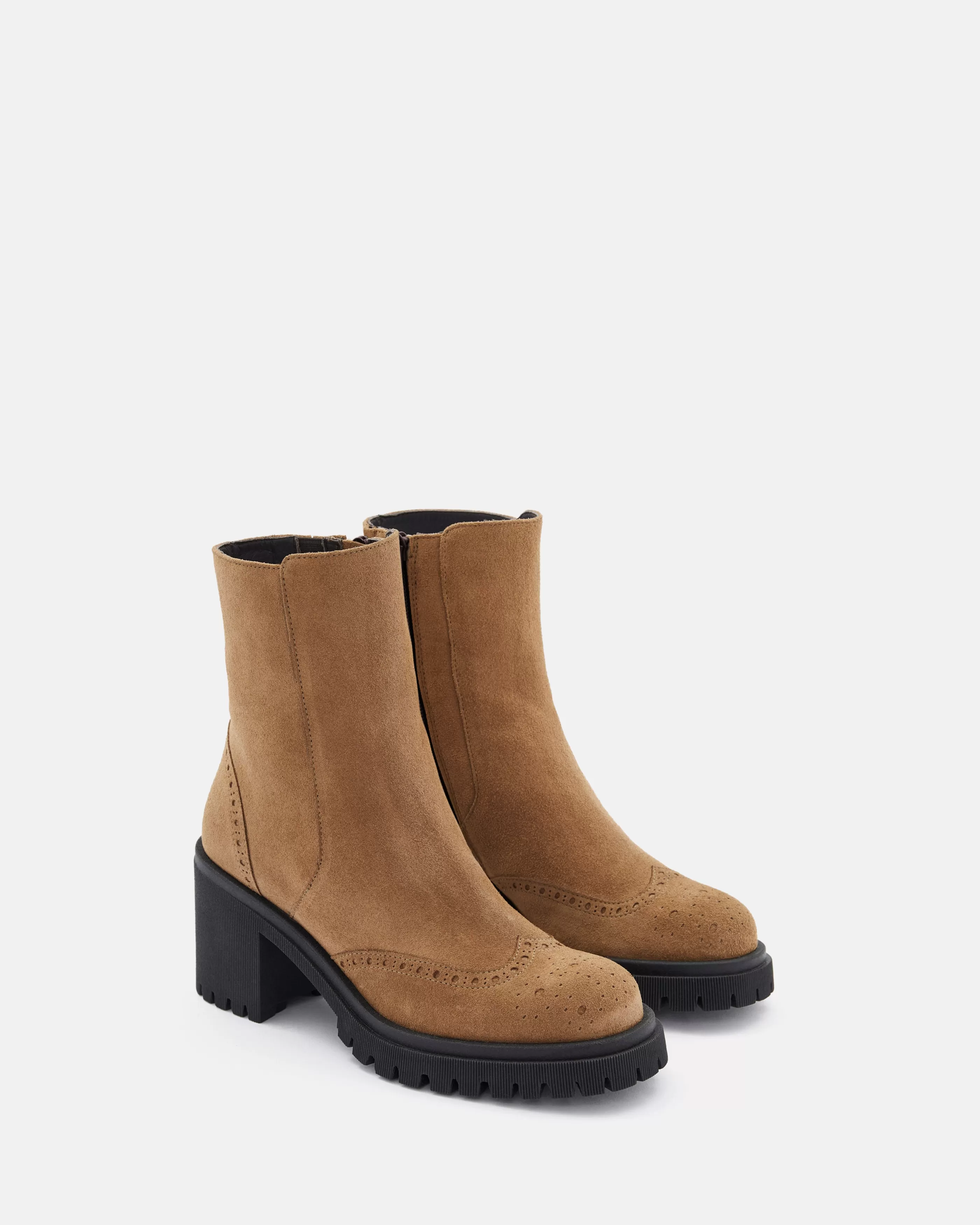 Minelli Western | Soft Brown<BOTTINES LINNY/VEL TAUPE