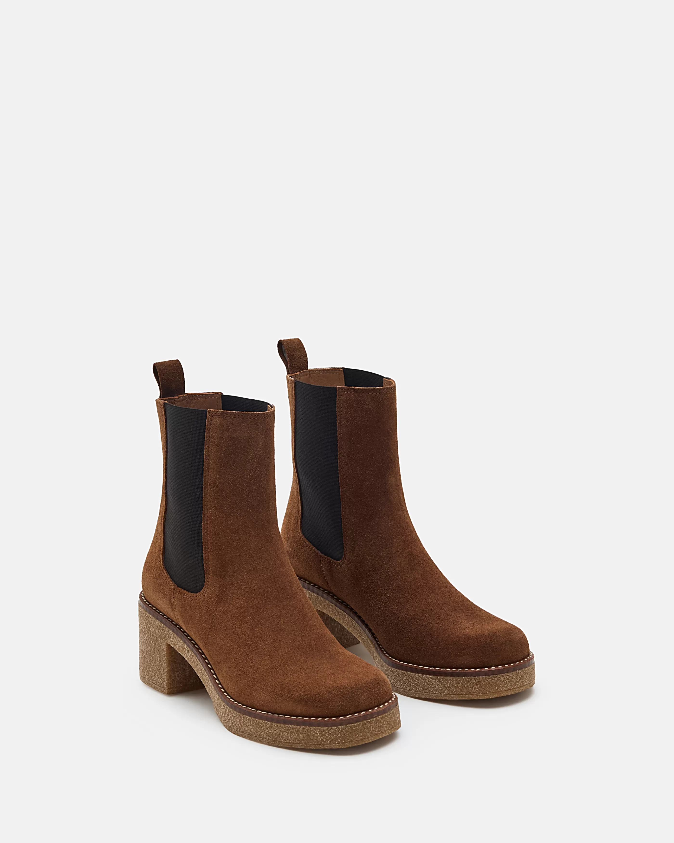 Minelli Soft Brown | Bottines & Boots<BOTTINES MIRAGE/VEL COGNAC