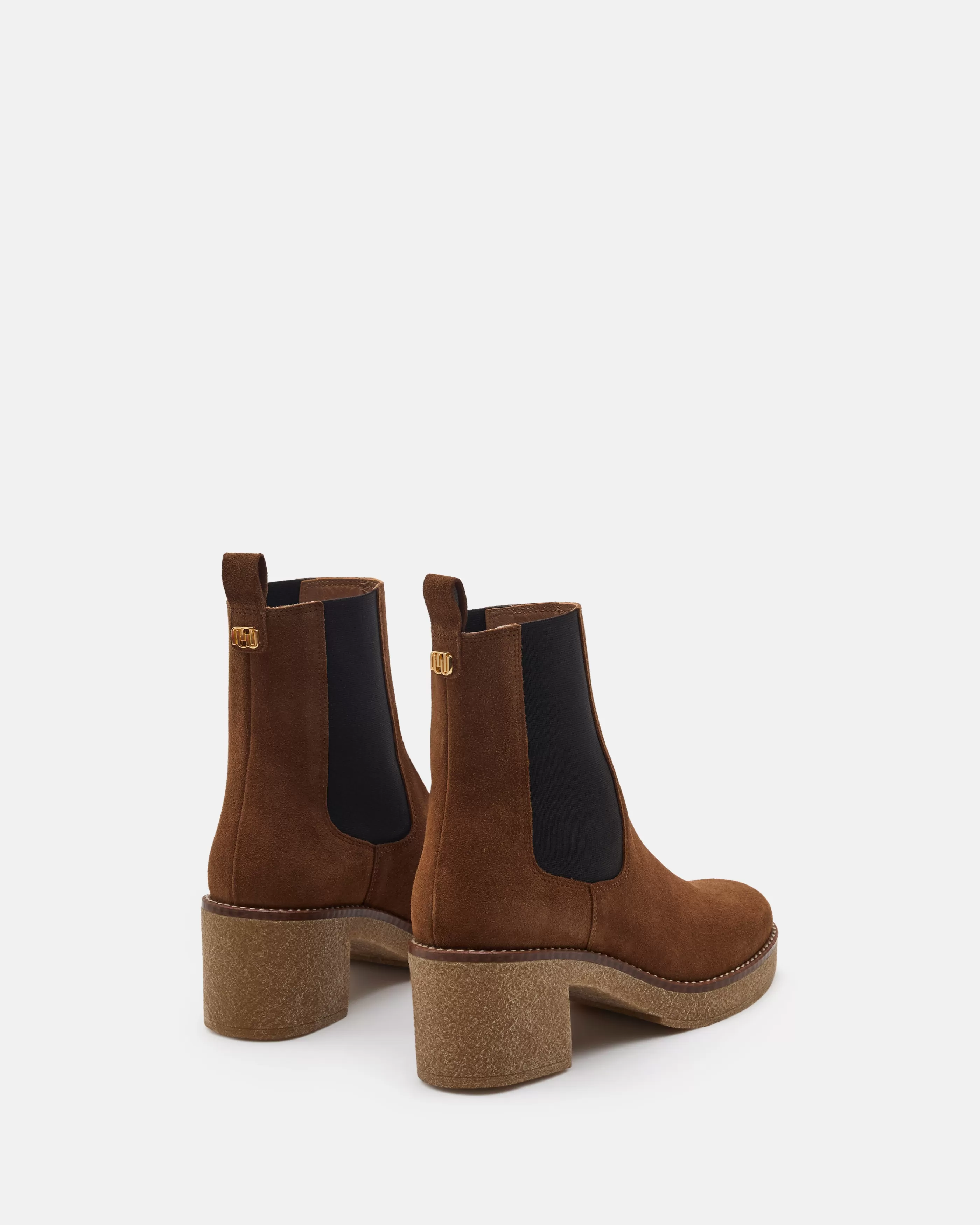 Minelli Soft Brown | Bottines & Boots<BOTTINES MIRAGE/VEL COGNAC