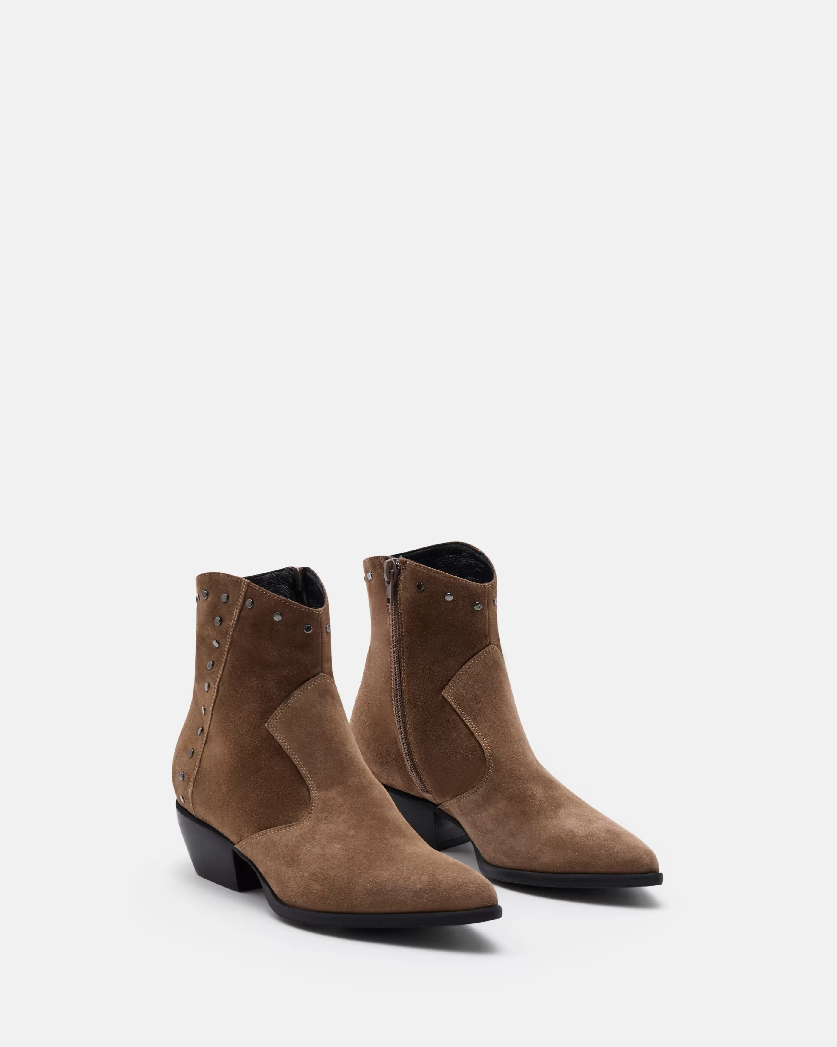 Minelli Western | Soft Brown<BOTTINES MONTEREY/VEL TAUPE