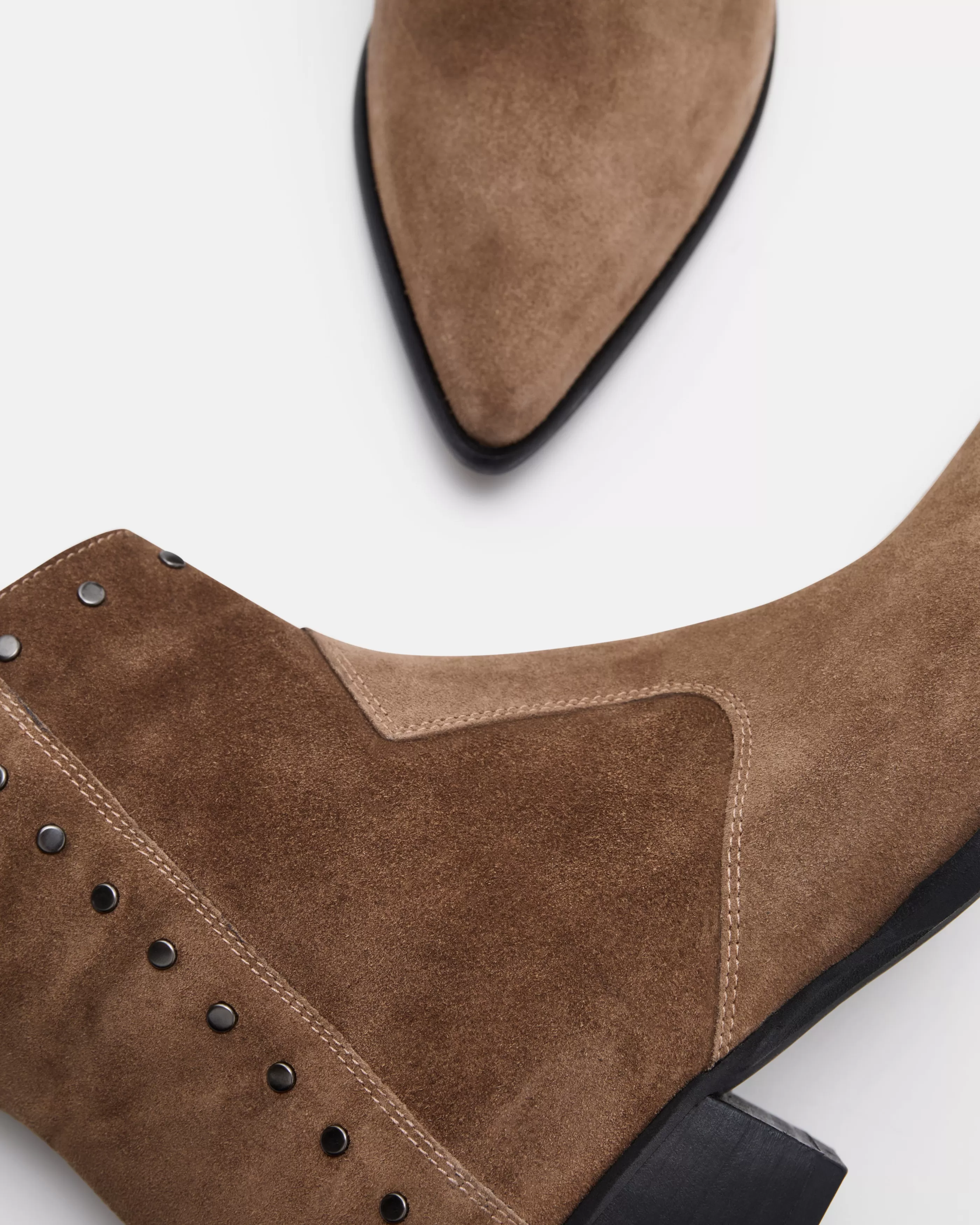 Minelli Western | Soft Brown<BOTTINES MONTEREY/VEL TAUPE