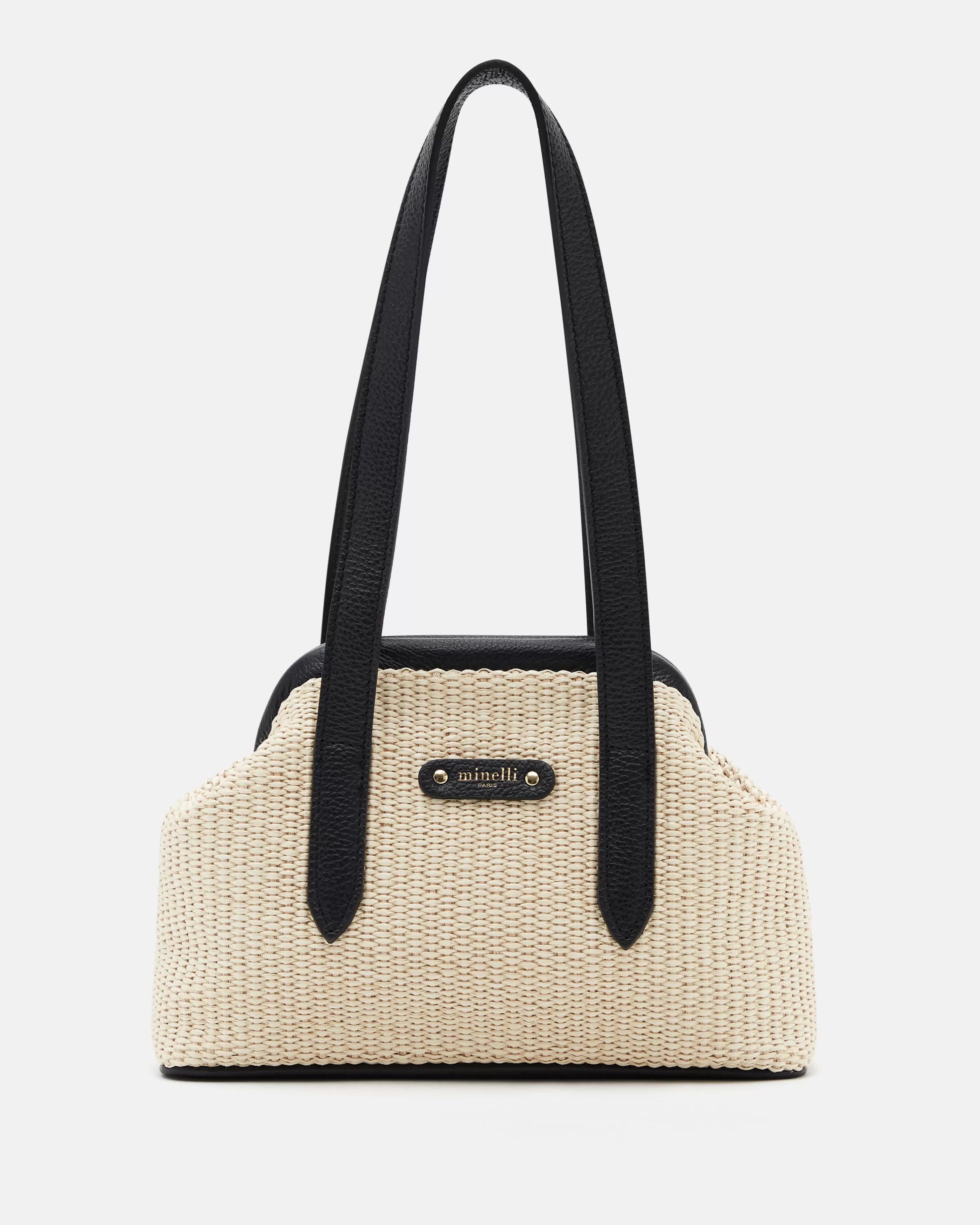 Minelli Sacs En Cuir | Sacs En Cuir<SAC ANICE NATUREL-NOIR ANICE-NATUREL-NOIR