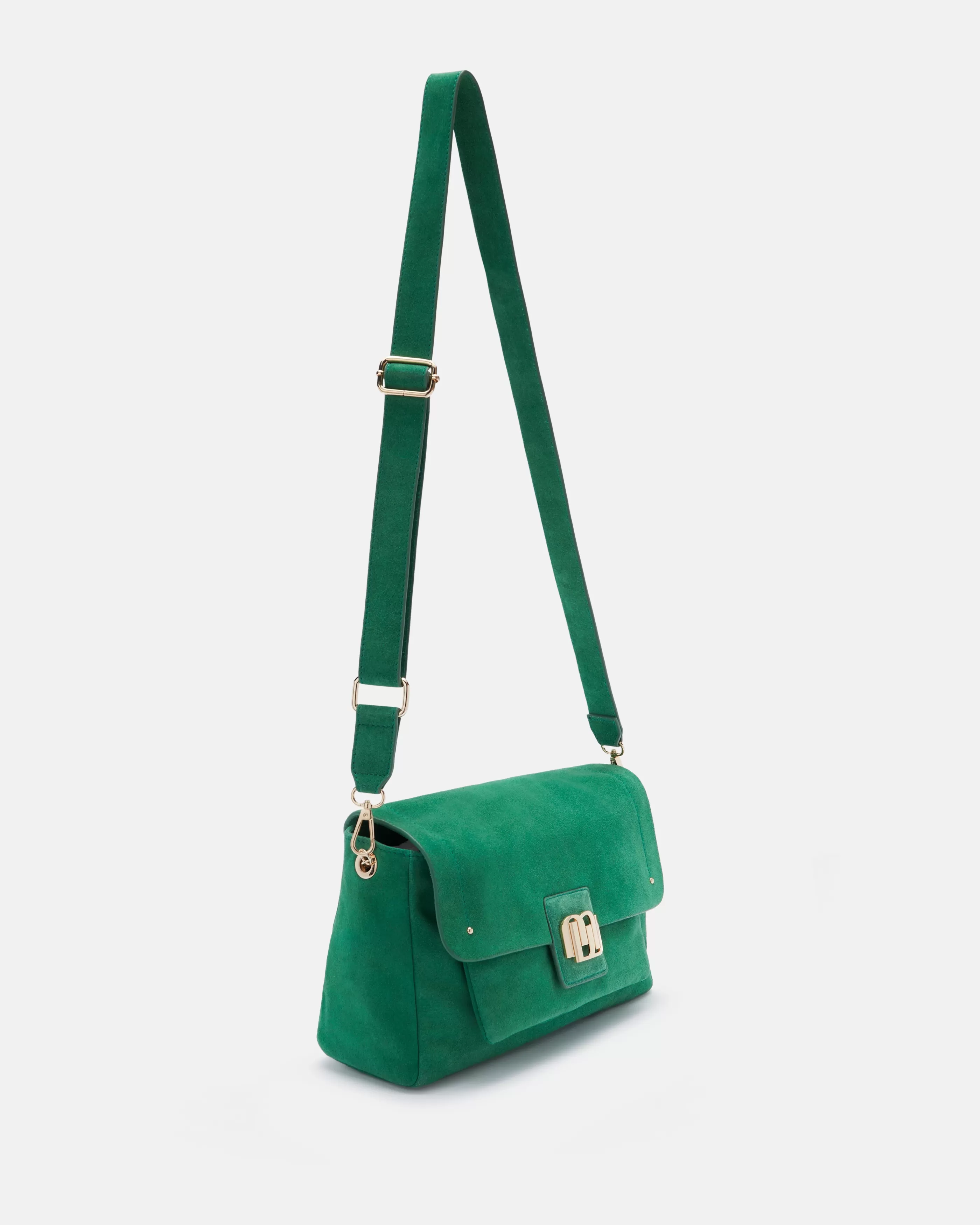 Minelli Le Monogramme | Sacs En Cuir<SAC CUIR VELOURS ALICIA/VEL VERT MENTHE