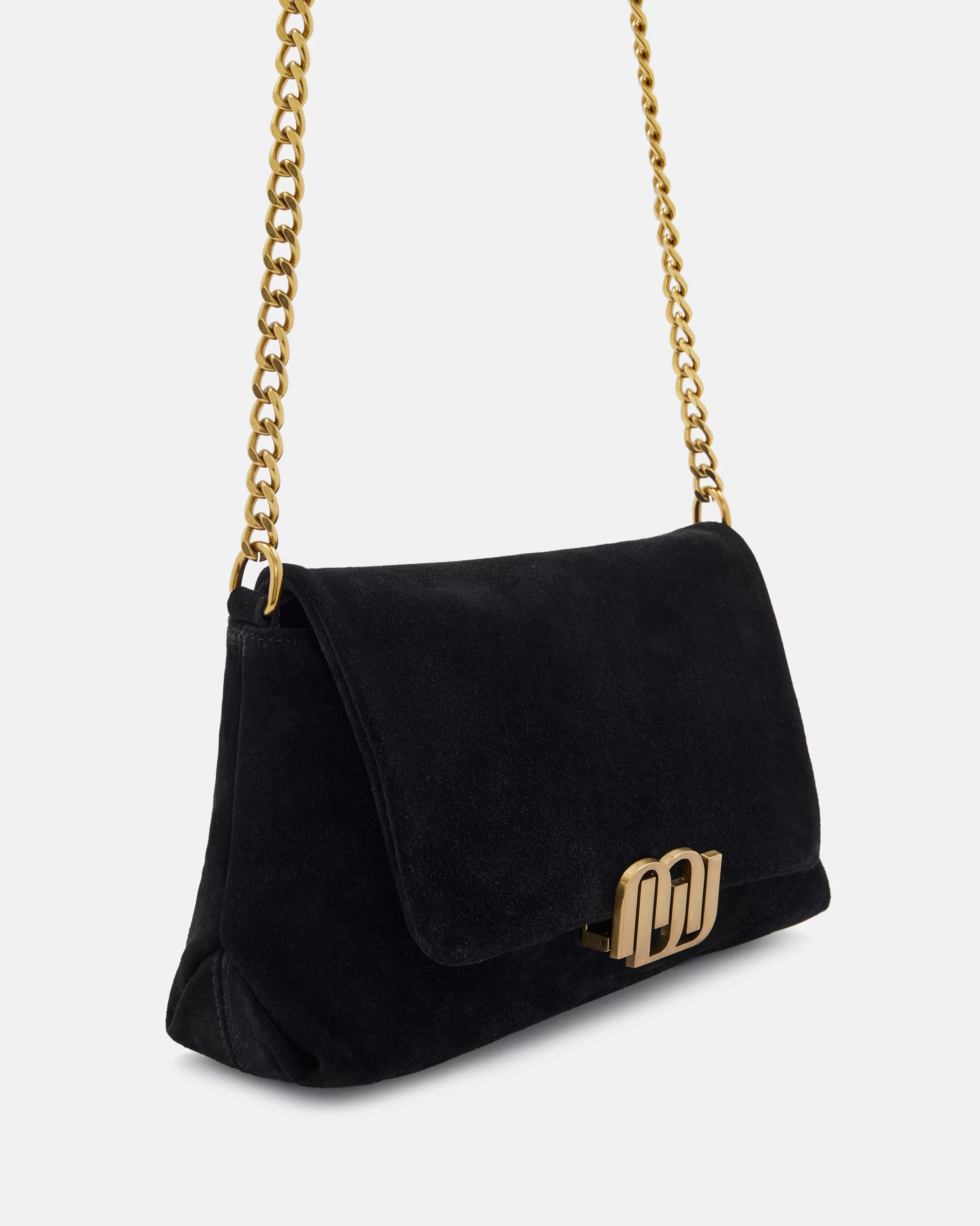 Minelli Business Casual | Le Monogramme<SAC CUIR VELOURS GEORGIA/VEL NOIR