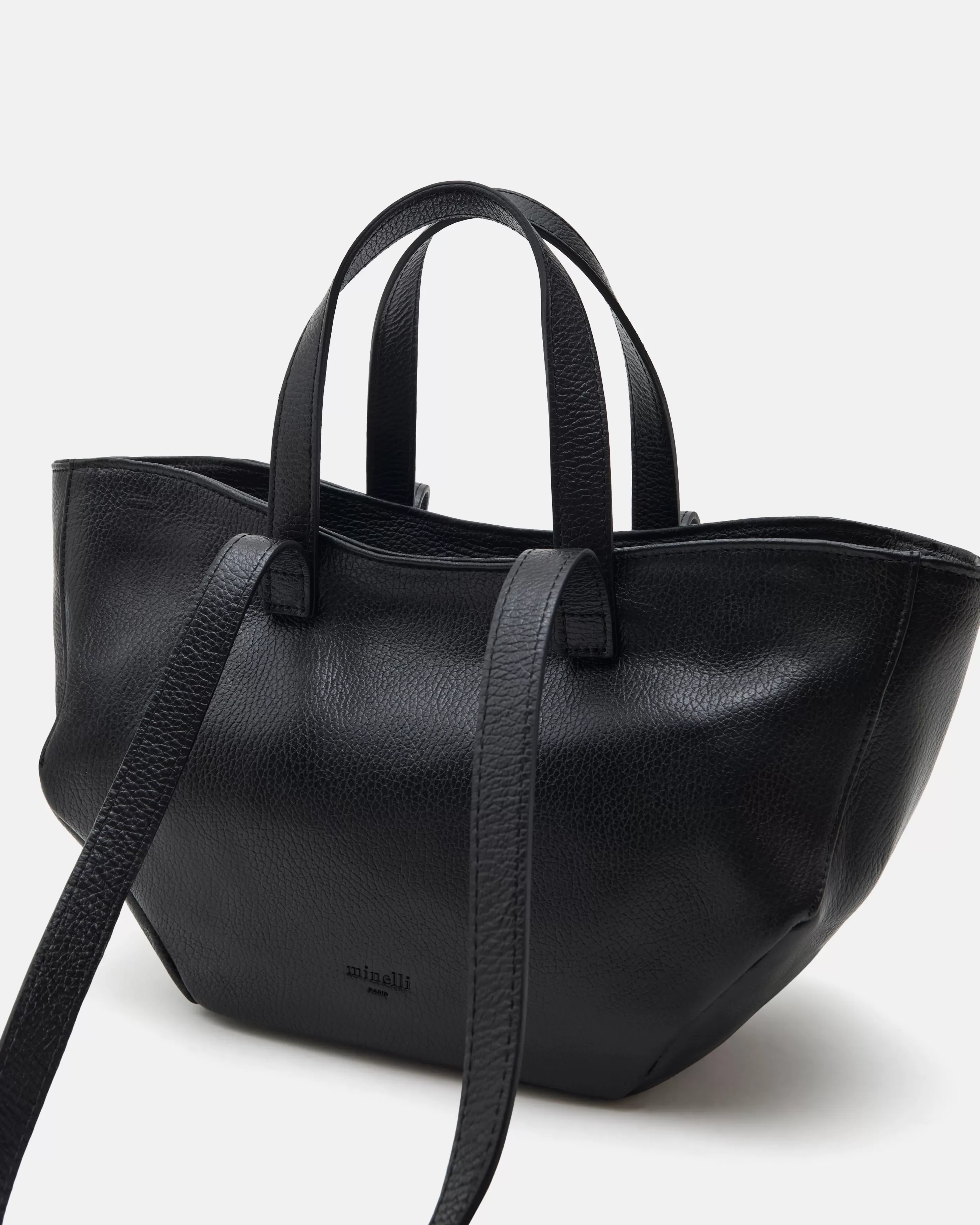 Minelli Sacs En Cuir | Sacs En Cuir<SAC MOYEN VOLUME SECILE/GR NOIR SECILE/GR-NOIR