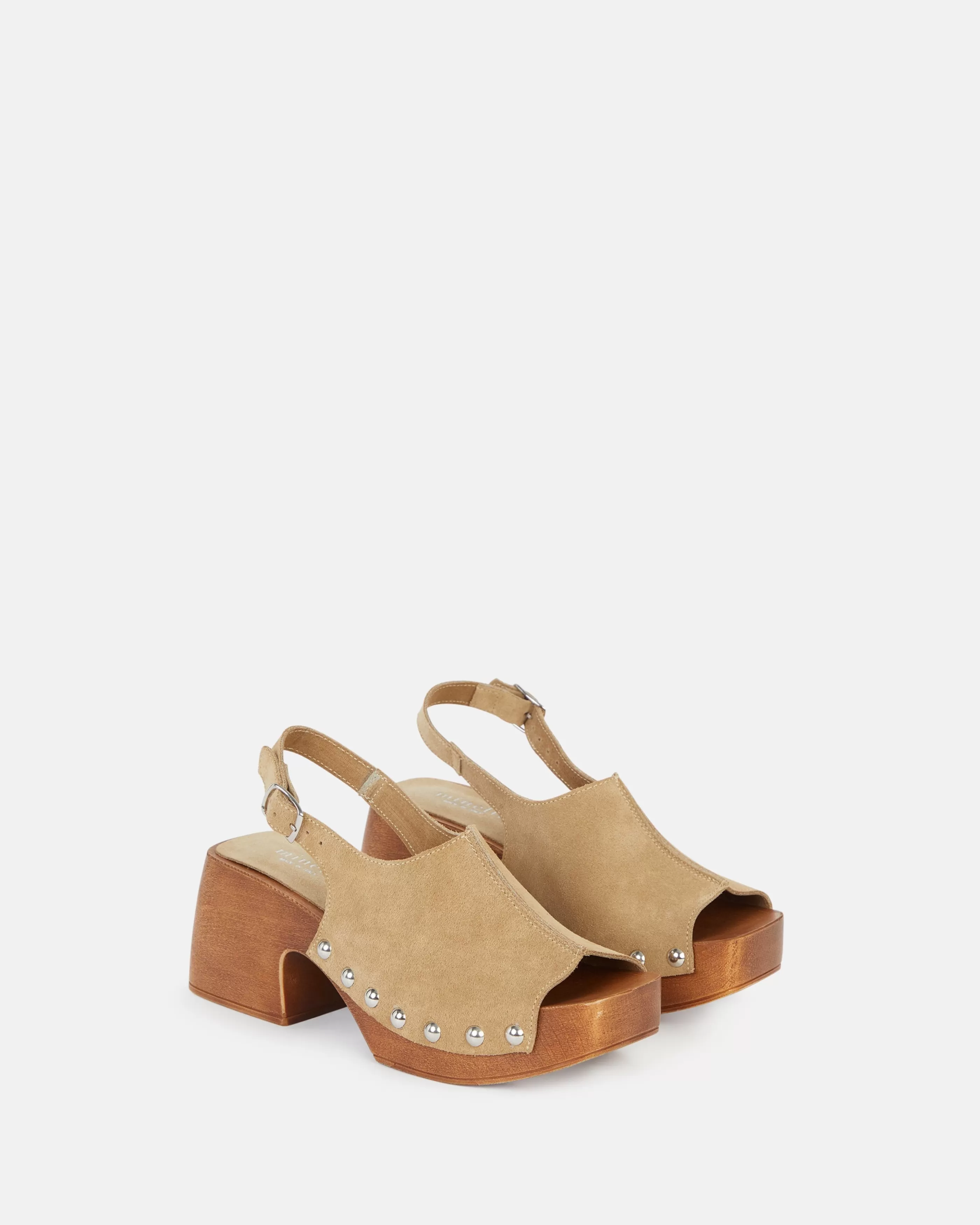 Minelli Sabots | Sandales & Mules<SANDALES KENIA/VEL TAUPE