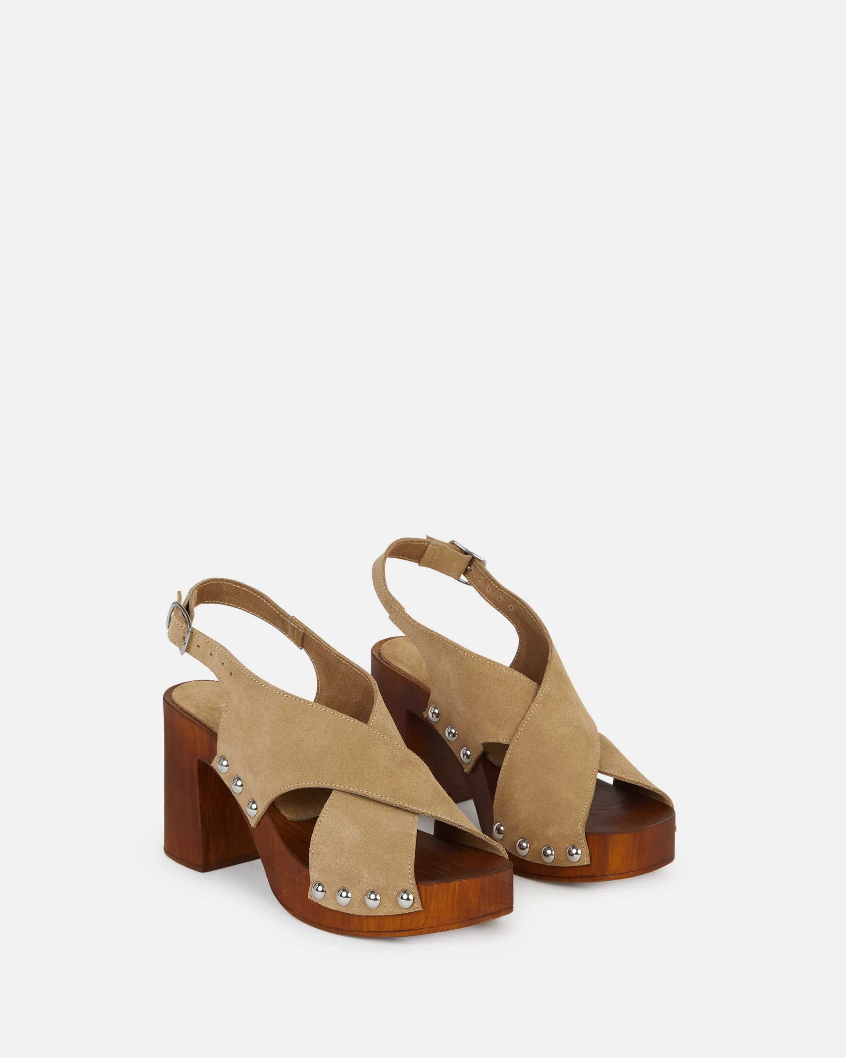 Minelli Sabots | Sandales & Mules<SANDALES TALIA/VEL TAUPE